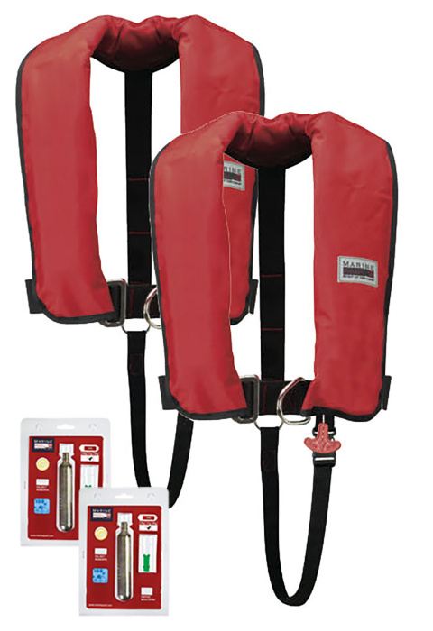 150N Classic ISO Lifejacket LB HR 2er SET inkl. recharge kit